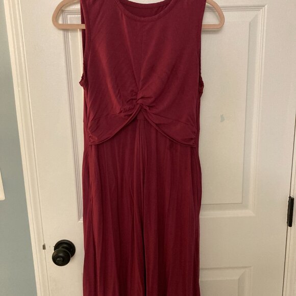 Simple Wishes Maternity Nursing Debra Dress Sangria Pink Medium - Picture 5 of 5